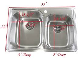 33 inch top mount / drop in stainless