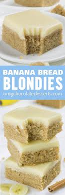 Banana Bread Blondies Baked Dessert Recipes Easy Banana Bread Desserts