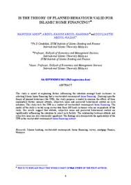 Bai bithaman ajil data remains active status in ceic and is reported by bank negara malaysia. Is The Theory Of Planned Behaviour Valid For Islamic Home Financing Munich Personal Repec Archive