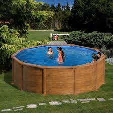 Woodlike Steel Wall Pool Round 350 X 132 Cm 132 Cm Woodlike Steel Wall Pool Pools Gre Piscinas Pool Piscine Pool Swimming Pools Outdoor Pool