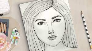 Learn how to draw the headshape, eyes, nose, lips and ears. How To Draw Face For Beginners Girl Portrait Drawing Very Easy Youtube