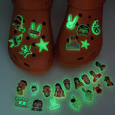 4.7 out of 5 stars 162. 1pcs Glow In The Dark Croc Charms Bijz Pvc Noctilucence Accessories Decoration Bad Bunny For Clog Jibz Button Charm Shoe Decorations Aliexpress