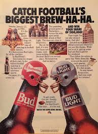 Bud Bowl I 1988 Bud Light Vintage Ads Alcohol Marketing