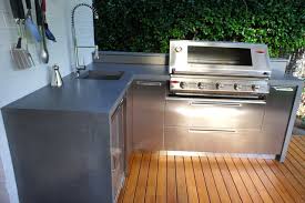 outdoor kitchens with polished concrete
