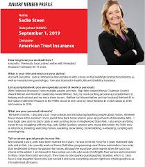 Join us and help keep them special for everyone. Sadie Steen Featured In Nawic Chapter Newsletter American Trust Insurance