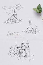 Architecture For Wedding Invitation Church Clipart Hand Etsy Drawing Wedding Invitation Wedding Invitation Stationary Wedding Invitations