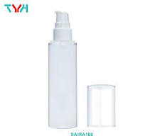 (SAMPLE) 15ml 20ml 25ml 30ml 45ml 50ml 100ml PP White Natural Color Plastic  Round Airless Bottle With Airless Pump (AIRA Series)