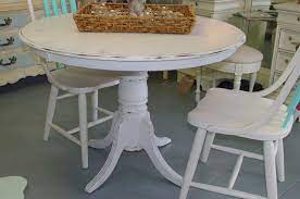 Farmhouse dining chairs *see offer details. Coastal Chic Boutique Distressed White Round Dining Table Sold Distressed Dining Table White Round Dining Table Distressed Kitchen Tables