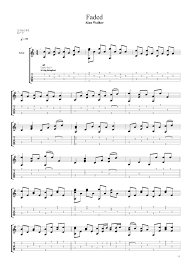 A fingerpicking arrangement for solo guitar. Faded Tabs Alan Walker Free Tabs And Sheet