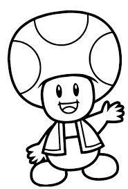 Choose your favorite coloring page and color it in bright colors. Drawing 1 From Toad Coloring Page