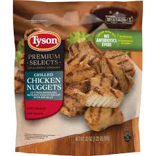 9 calories of onions, dehydrated flakes, (0.50 tbsp). Tyson Fully Cooked Grilled Chicken Breast Nuggets Shop Chicken At H E B