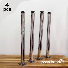 Commodity diy standing desk base frames are often made in china. Post Table Leg 75cm With Adjustable Feet For Furniture Diy Table Desk Chrome Finish Shopee Philippines