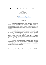 Check spelling or type a new query. Pdf Problematika Penulisan Sejarah Islam Ja Far Tamam Academia Edu