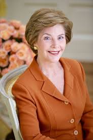 What a beautiful way to enjoy some lunch! Laura Bush Wikipedia