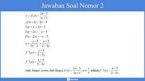 Suatu pabrik dengan bahan dasar natrium klorida memproduksi garam melalui dua tahap. Soal Dan Jawaban Matematika Fungsi Invers Kumpulan Contoh Surat Dan Soal Terlengkap