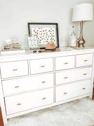 White furniture with gold handles. These Amazon Handles Were Just What I Needed Diy Ikea Dresser Ikea Upgrade Gold Dec Gold Bedroom Decor White Bedroom Set Furniture White Bedroom Furniture