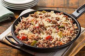 Saucy Beef Noodle Skillet Recipe Beef And Noodles Stuffed Peppers Recipes
