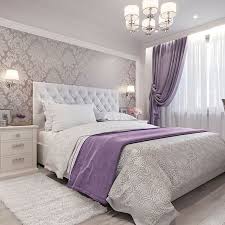 Purple gray and white bedroom. Cozy White And Purple Bedroom Decor Simple Bedroom Luxurious Bedrooms Bedroom Interior