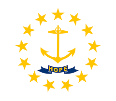 The anchor and ribbon are surrounded by thirteen yellow stars. Datei Flag Of Rhode Island Svg Wikipedia