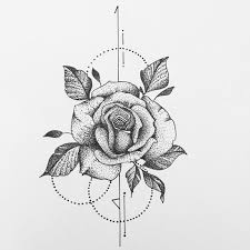 a stipples rose design pointillism tattoo tattoos pointillism