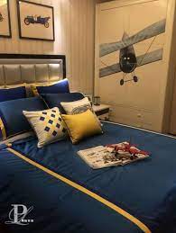 璞栎床品蓝色男孩房床品样板房床品飞机主题pdzl0036 space kids room room kid spaces