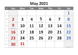 If you want a calendar which you can edit and add your notes just check out word calendar templates. Free May 2021 Monthly Calendar Template Word Template No Cr21m17 Free Printable Calendars