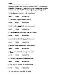 Noun verb adjective sentences examples. Pin On Products