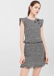 Beaded Tweed Dress Woman Mng Australia Tweed Fashion Tweed Dress Lovely Dresses