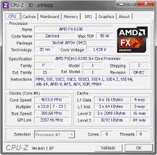 Some processors come with an unlocked multiplier which makes them easy to overclock, allowing you to gain increased performance in games and . Amd Fx 6100 4615 6 Mhz Cpu Z Validator