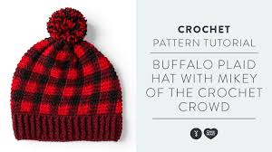Crochet A Buffalo Plaid Inspired Hat With Mikey The Crochet Crowd Tutorial Youtube