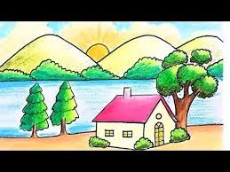 Paisagem Easy Drawings Drawing Scenery Scenery Drawing For Kids Easy landscape drawing for kids and beginners|learn house and nature simple painting how to draw an easy landscape for kids and beginners in this tutorial.