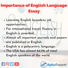 One battle took place at worcester in 1651. Importance Of English Language Essay Essay On Importance Of English Language For Students And Children In English A Plus Topper