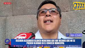 REGIDOR ALEXANDER BLANCO MENCIONA QUE HAY HECHOS QUE NO SE PUEDEN BLINDAR  EN EL CONCEJO MUNICIPAL