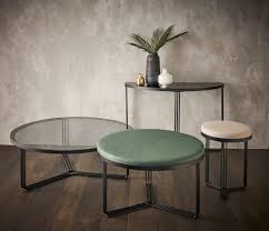 Criss cross frame uk delivery! Gillmore Space Finn Large Circular Coffee Table Smoked Glass Top Bla Loungeliving Co Uk
