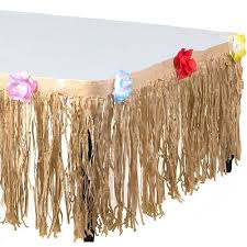 Natural Tissue Table Skirt Party City Table Skirt Natural Grass Palm Tree Decorations