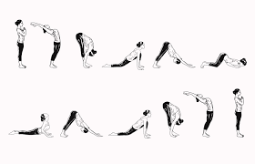 Yoga For Beginners Starts With A Simple Sun Salutation Nom Nom App Surya Namaskar Yoga Asanas Yoga For Beginners