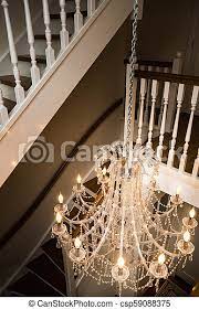 Victorian staircases start proudly with an elaborate newel, which is invariably highly detailed. Beautiful Staircase In Victorian Style With Crystal Chandelier And Decorative Railing Modern Design Canstock