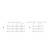 Mystic Impact Floatation Vest Size Chart Motor City