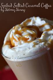 It reminds me of a caramel apple cider from starbucks and is definietly a great holiday drink. Spiked Salted Caramel Coffee Nutmeg Nanny