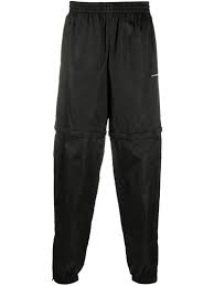 Balenciaga Zip Leg Technical Shell Track Pants In Black Modesens