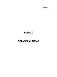 Senarai tugas jawatan ii 3. Contoh Nota Serah Tugas Guru Besar Contoh Surat