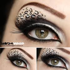 Black And White Graphic Eyeliner White Leopard Makeup By Missvonxtravaganz On Deviantart Leopard Makeup Makeup No Eyeliner Makeup