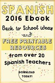 Spanish Back To School Elementary Ebook Tips And Free Resources Elementary Spanish Spanish Lessons For Kids Elementary Spanish Lessons