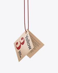 Hanging Kraft Label Mockup In Stationery Mockups On Yellow Images Object Mockups