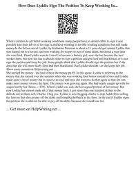 How Does Lyddie Sign The Petition In A Factory (430 Words) - Essay Example  | Essaygpt