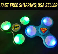 Batman Superman Led Fidget Spinner 2 Pack Finger Hand Toy Light Up Figet Figit Fidgetcity Fidget Spinner Fidget Spinner Craft Fidgets