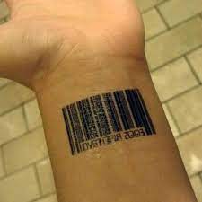 A Barcode Like This And Have It Say Made In Heaven Barcode Tattoo Code Tattoo Tattoos