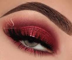 Eyeshadow And Makeup Resmi Red Eye Makeup Red Makeup Red Eyeshadow