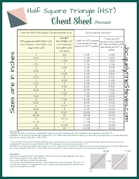 half square triangle hst cheat sheet and tutorial