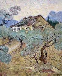 The White Cottage Among The Olive Trees 1889 Van Gogh Found Olive Trees Are Representative Of Provenc Van Gogh Landscapes Vincent Van Gogh Art Artist Van Gogh